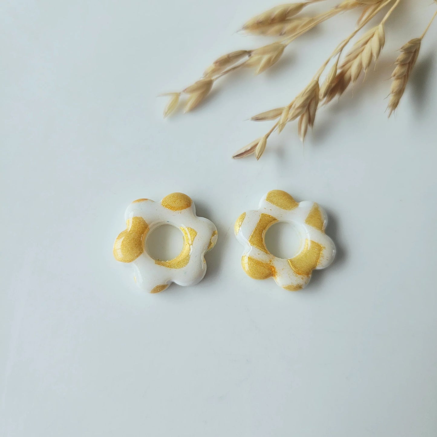 Boucles argile polymère | Pampilles Floréa interchangeables sans attaches ~ Au choix ~