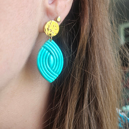 Boucles argile polymère | Palméa Turquoise