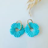 Boucles argile polymère | FloWer Bleu Lagon