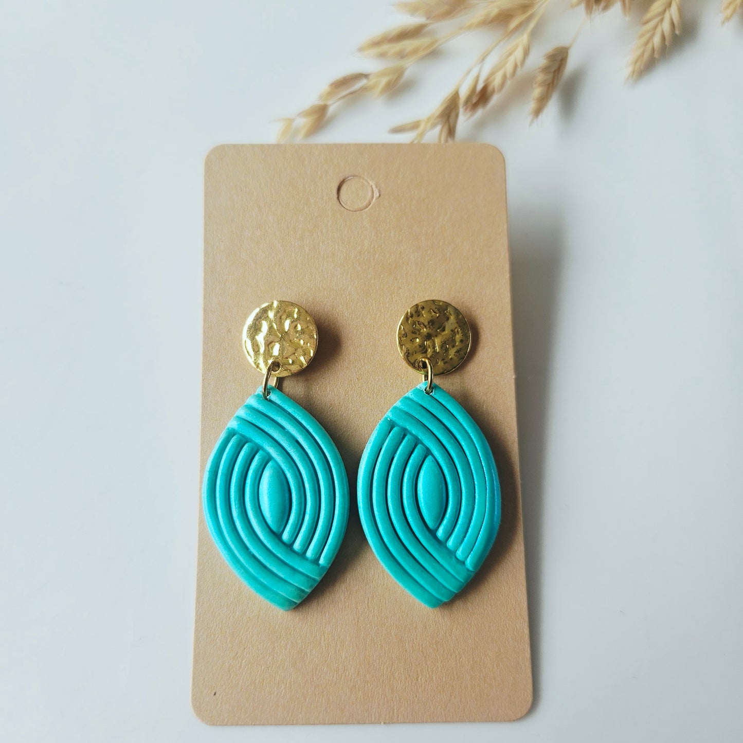 Boucles argile polymère | Palméa Turquoise