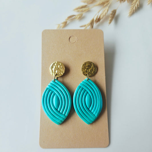 Boucles argile polymère | Palméa Turquoise
