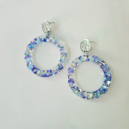 Boucles en résine | Cosmos violet