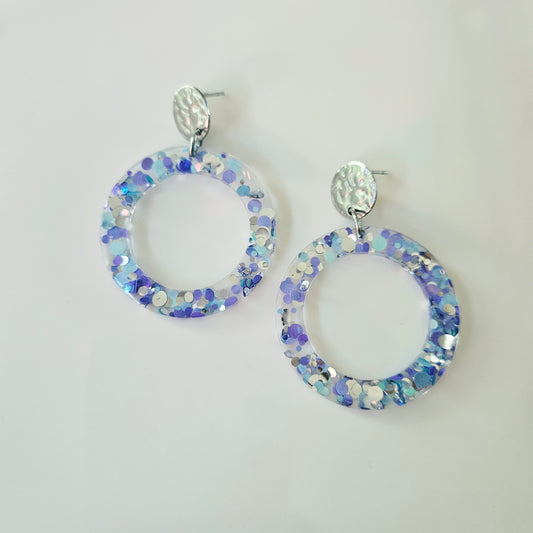 Boucles en résine | Cosmos violet
