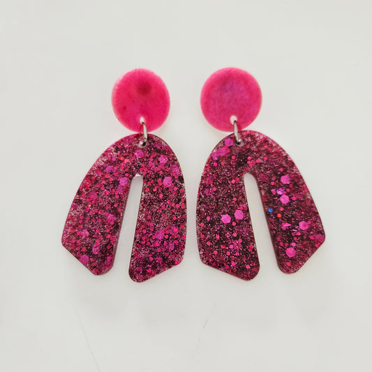 Boucles en résine | Évasion Fushia