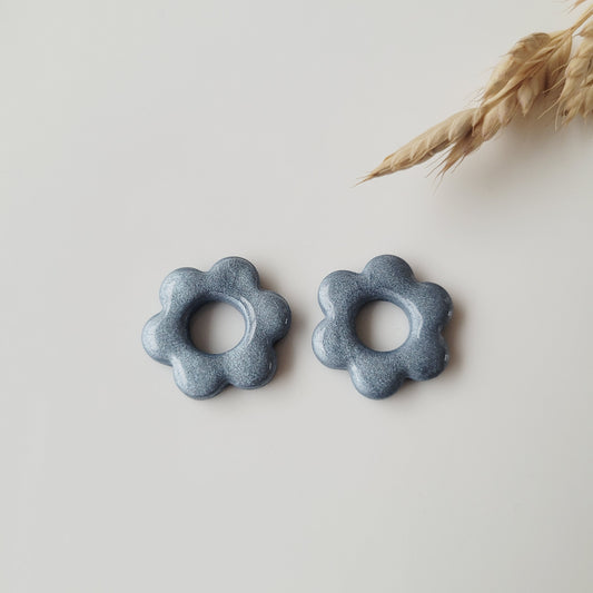 Boucles argile polymère | Pampilles Floréa Gris