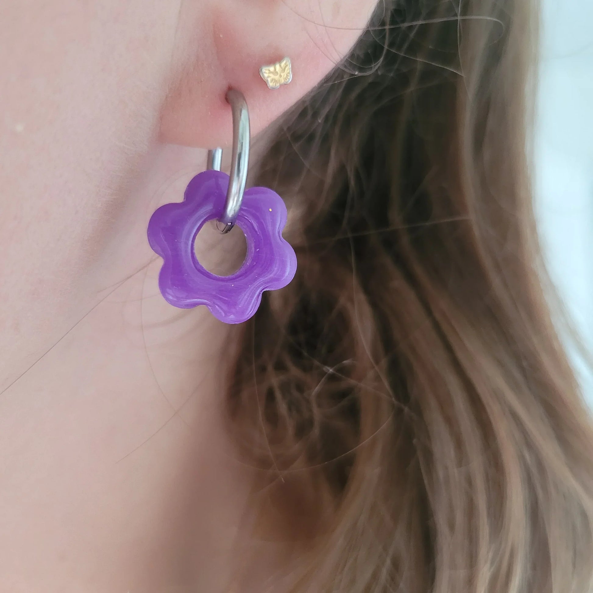 Boucles argile polymère | Pampilles Floréa interchangeables sans attaches ~ Au choix ~ - L'Atelier de MyMy
