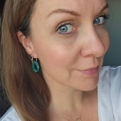 Boucles en résine | Lumina Turquoise