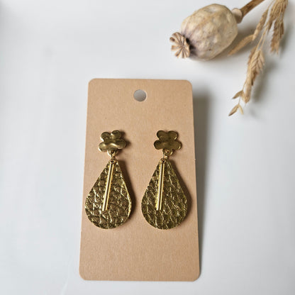 Boucles en Cuir | Gouttes Or