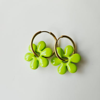 Boucles argile polymère | Pampilles Nyméa Vert