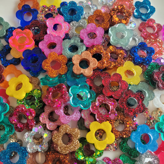 .Boucles en résine  | Fleurs interchangeables sans attaches  ~ Au choix ~