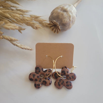 Boucles argile polymère | Pampilles Léopard - L'Atelier de MyMy