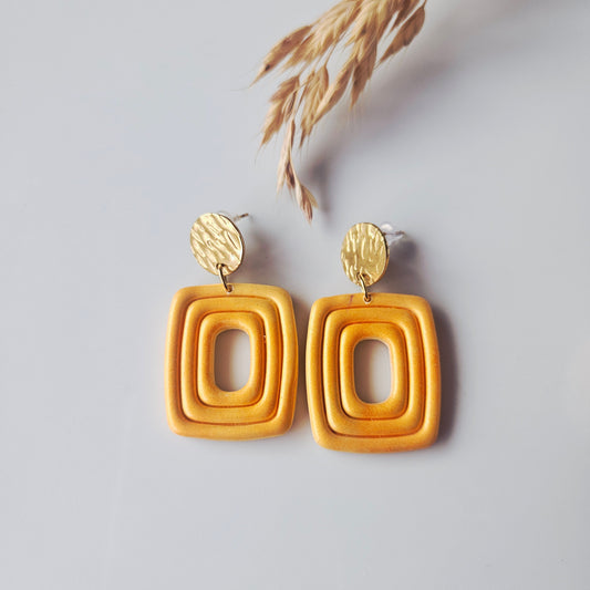 Boucles argile polymère | Azoria Orange