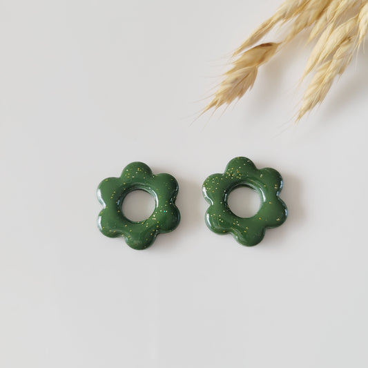 Boucles argile polymère | Pampilles Floréa Vert