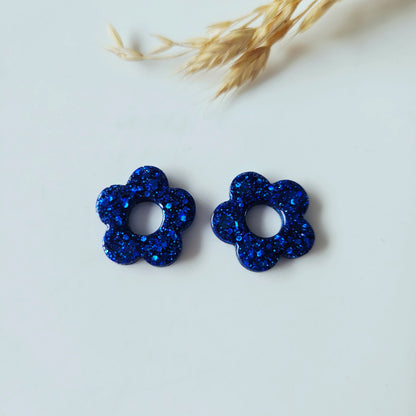 Boucles en résine  | Fleurs interchangeables sans attaches  ~ Au choix ~
