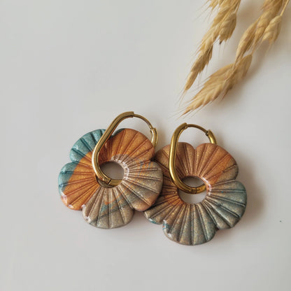 Boucles argile polymère | FloWer Automnale - L'Atelier de MyMy