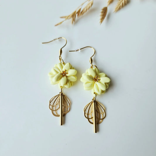 Boucles argile polymère | Roséa Jaune
