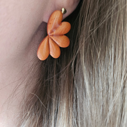 Boucles argile polymère | Céleste Cuivre