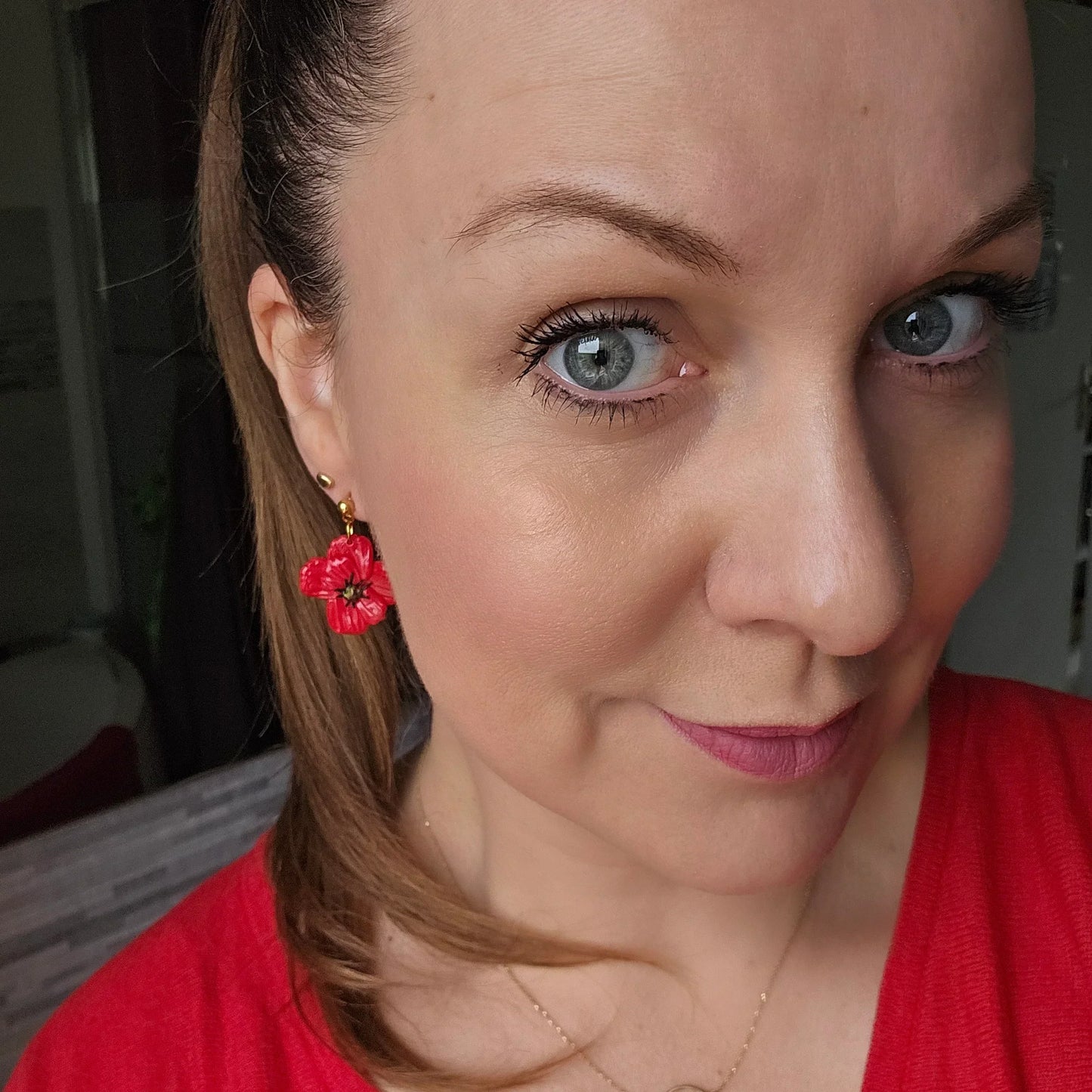 Boucles argile polymère | Coquelicots