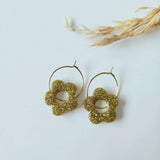 Boucles en résine ENFANT | Fleurs Or