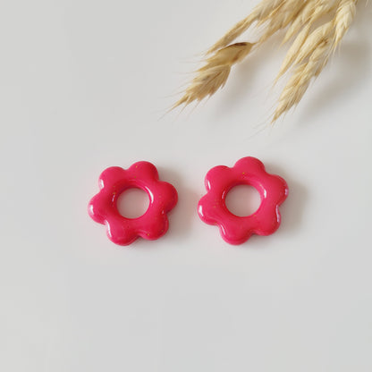 Boucles argile polymère | Pampilles Floréa Rose