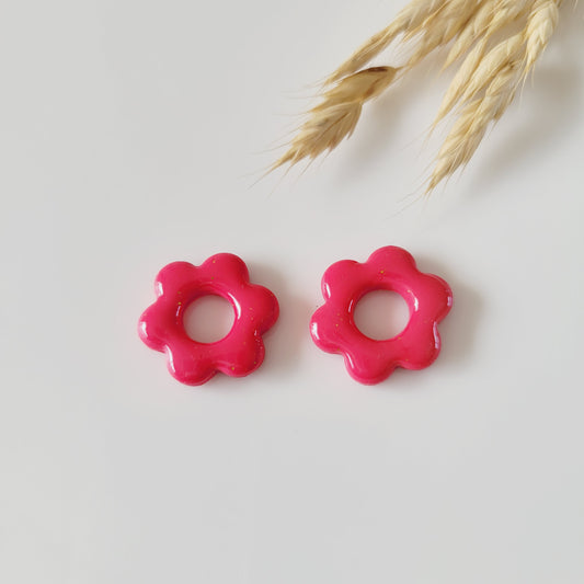 Boucles argile polymère | Pampilles Floréa Rose
