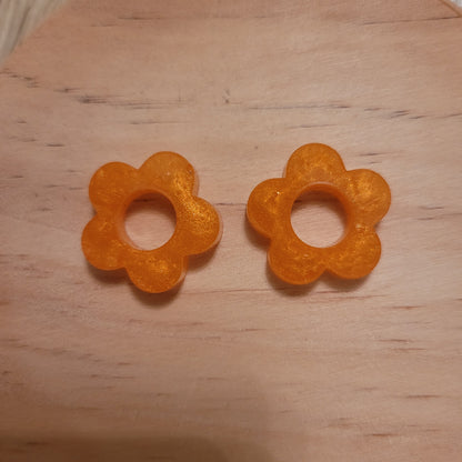 Boucles en résine  | Fleurs interchangeables sans attaches  ~ Au choix ~