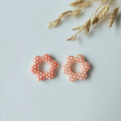 Boucles argile polymère | Pampilles Floréa interchangeables sans attaches ~ Au choix ~