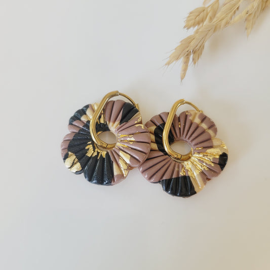 Boucles Argile Polymère | FloWer Léopard
