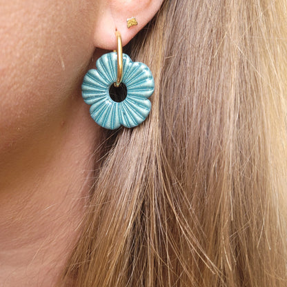 Boucles argile polymère | FloWer Vertes - L'Atelier de MyMy