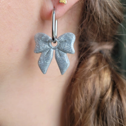 Boucles argile polymère | Nœud Argenté