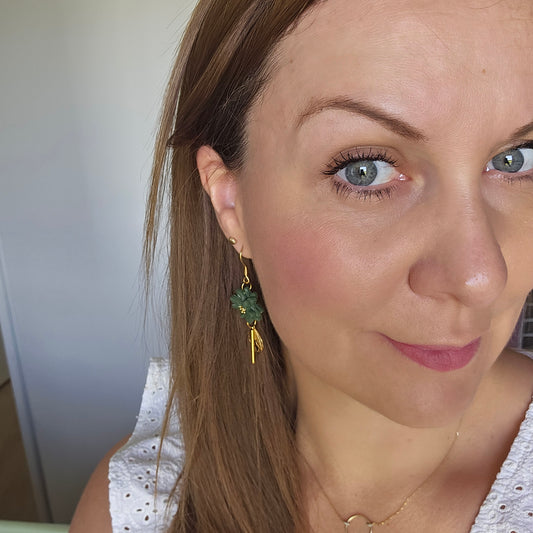 Boucles argile polymère | Roséa Kaki