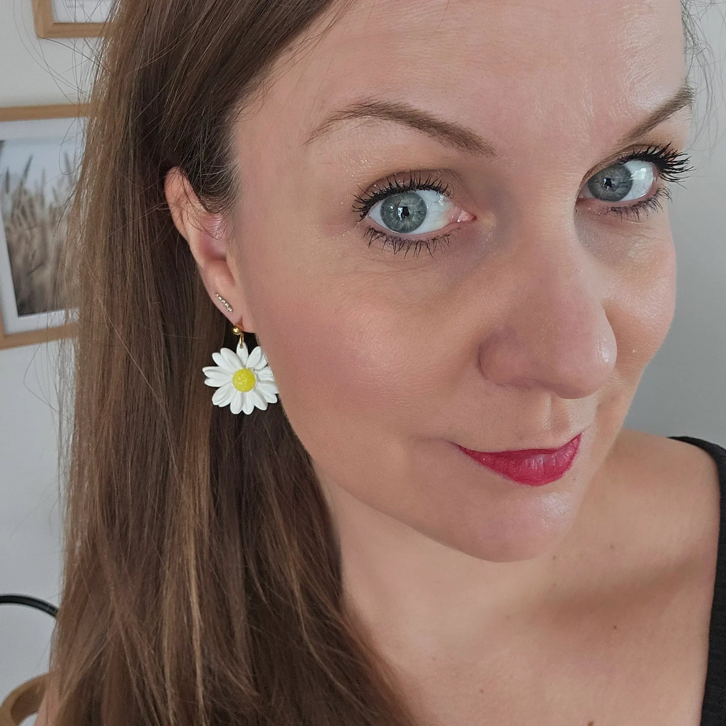 Boucles argile polymère | Pâquerettes