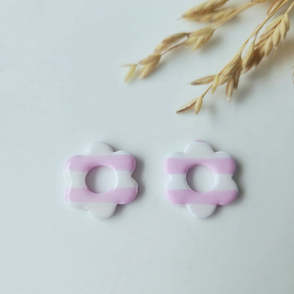 Boucles argile polymère | Pampilles Floréa interchangeables sans attaches ~ Au choix ~