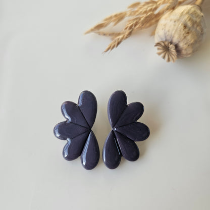 Boucles argile polymère | Céleste Bleu