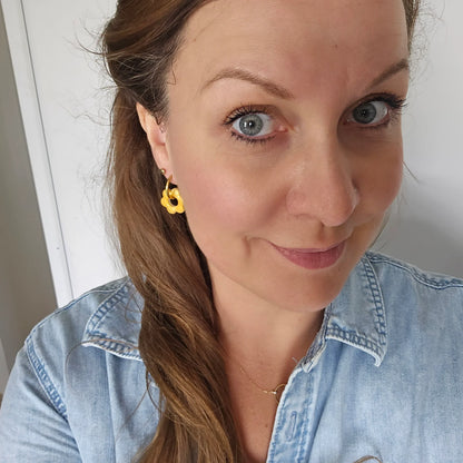 Polymer clay earrings | Floréa Orange Tassels