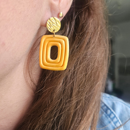 Boucles argile polymère | Azoria Orange