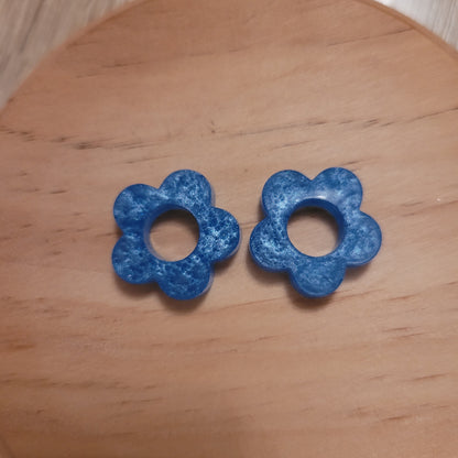 Boucles en résine  | Fleurs interchangeables sans attaches  ~ Au choix ~