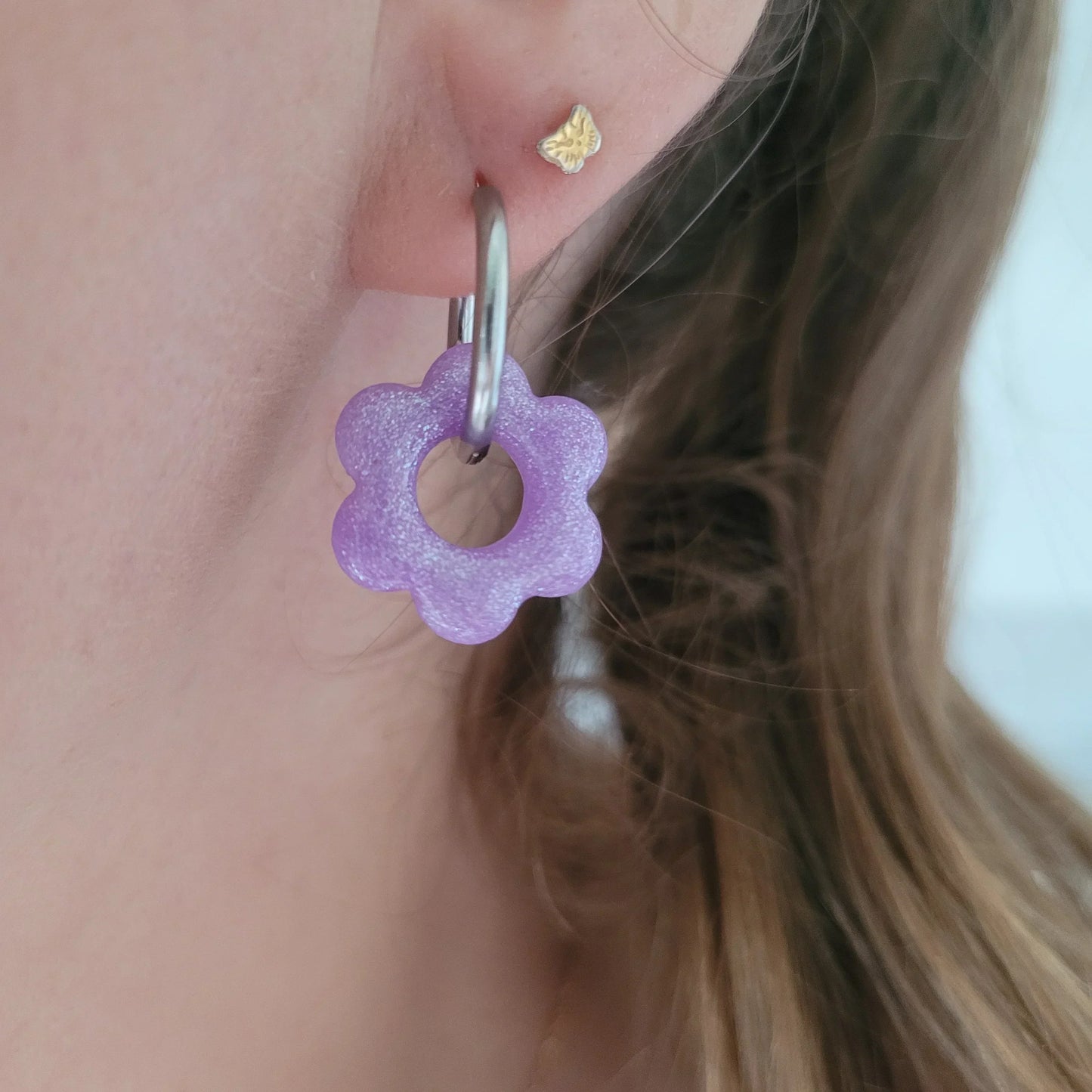 Boucles argile polymère | Pampilles Floréa interchangeables sans attaches ~ Au choix ~ - L'Atelier de MyMy