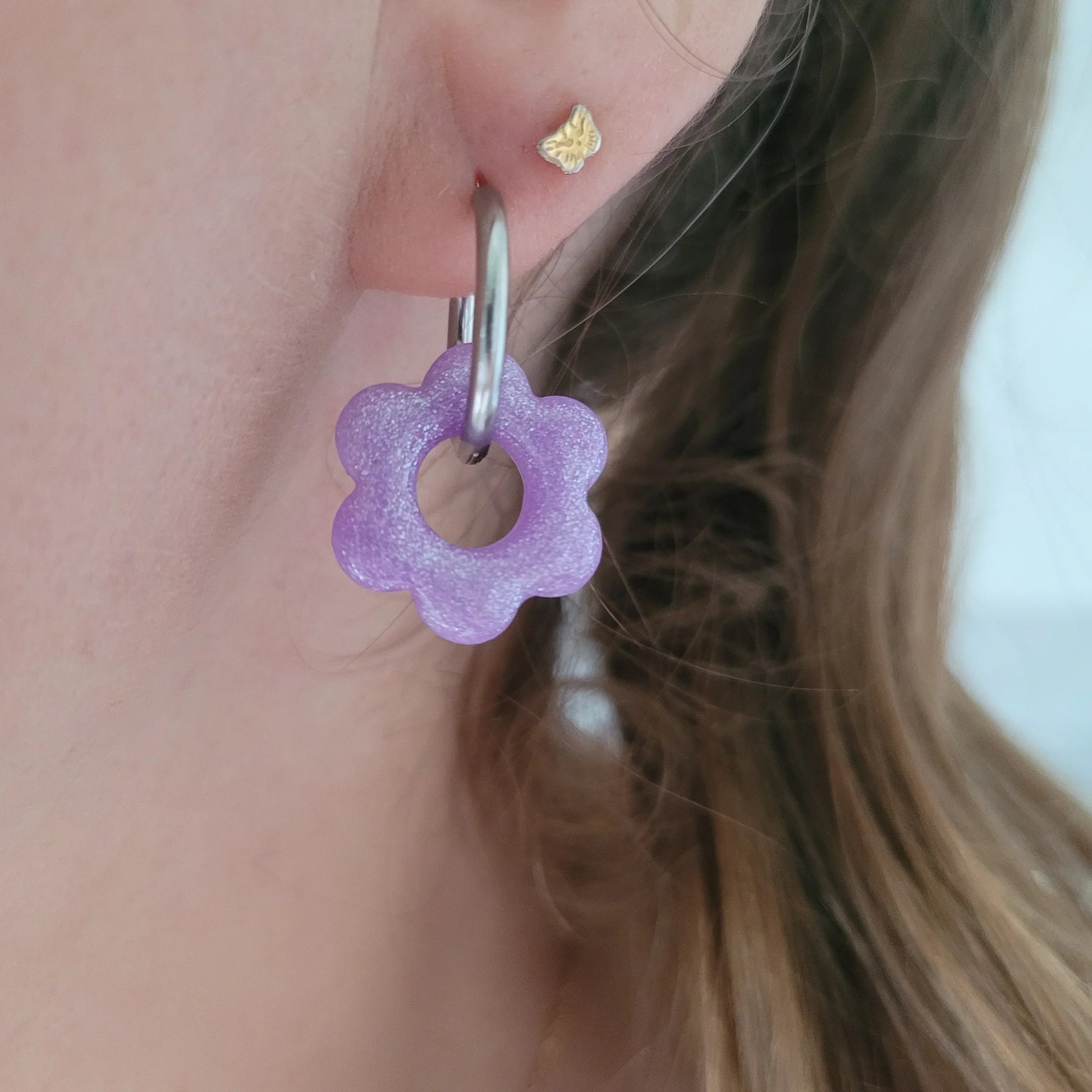 Boucles argile polymère | Pampilles Floréa interchangeables sans attaches ~ Au choix ~ - L'Atelier de MyMy