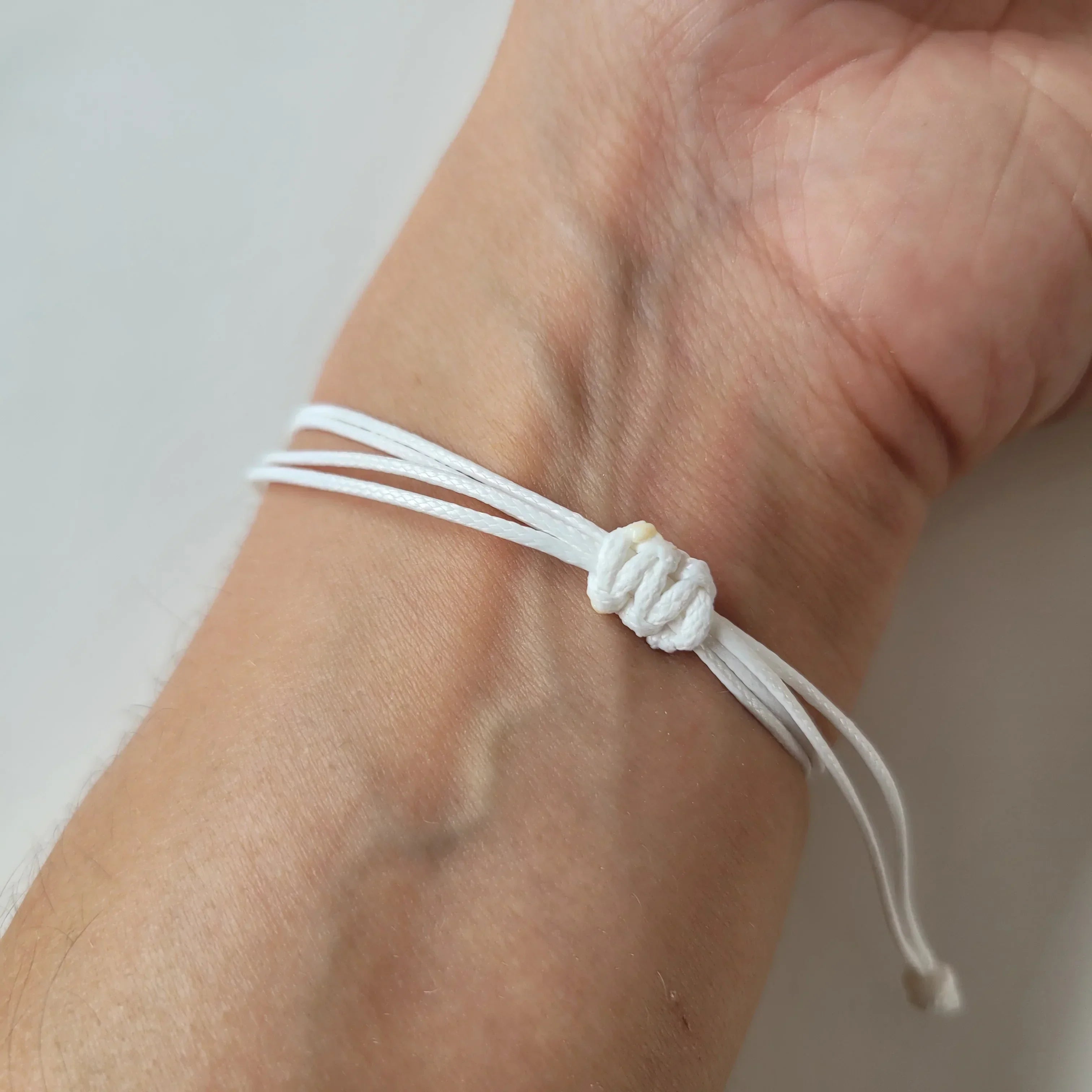 Bracelet Ouvert Réglable Blanc Créatif - Ornement De Poignet Tendance - Unisexe - Cadeau Voyage Ou Fête