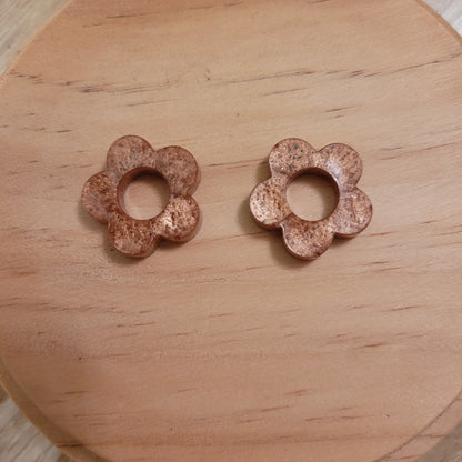 Boucles en résine  | Fleurs interchangeables sans attaches  ~ Au choix ~