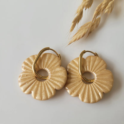 Boucles argile polymère | FloWer Or - L'Atelier de MyMy