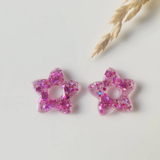 Boucles en résine | Fleurs de Tiaré Rose - L'Atelier de MyMy