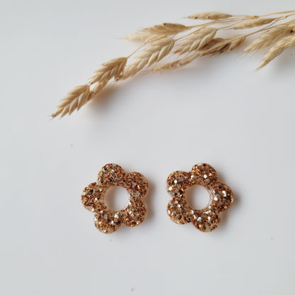 Resin earrings | Interchangeable flowers without clasps ~ Your choice ~