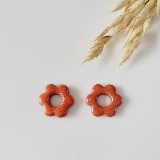 Boucles argile polymère | Pampilles Floréa Cuivre
