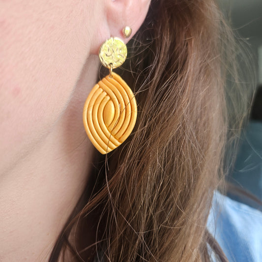 Boucles argile polymère | Palméa Orange