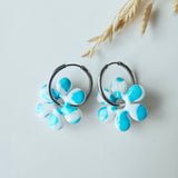 Boucles argile polymère | Pampilles Nyméa Bleu