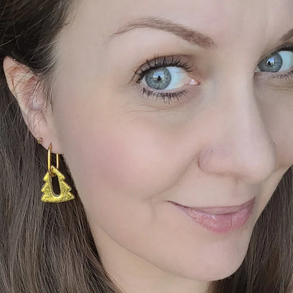 Boucles argile polymère | Sapin Or