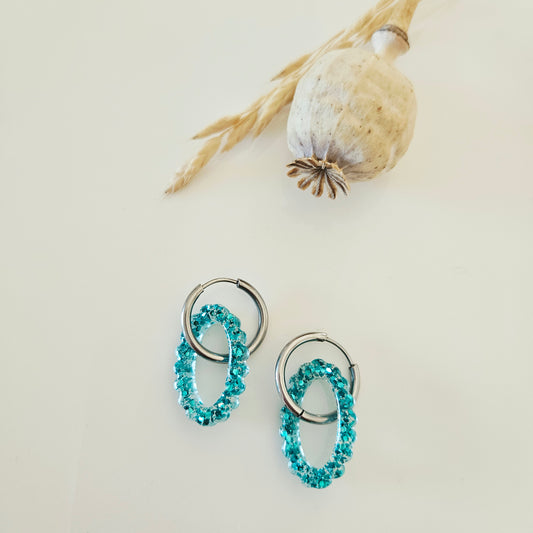 Boucles en résine | Lumina Turquoise