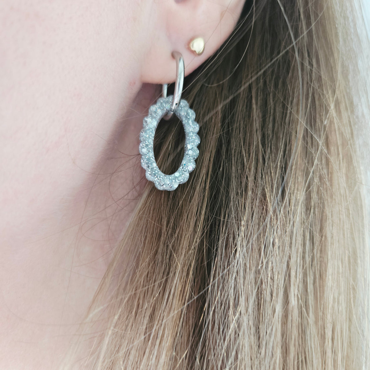 Boucles en résine | Lumina Argent